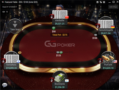 Скриншот покерной программы GG Poker