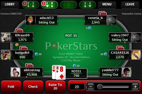 ПокерСтарс мобильное приложение