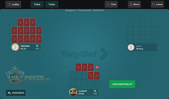Tonybet мобильный китайский покер