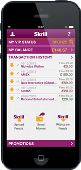 Мобильное приложение Skrill