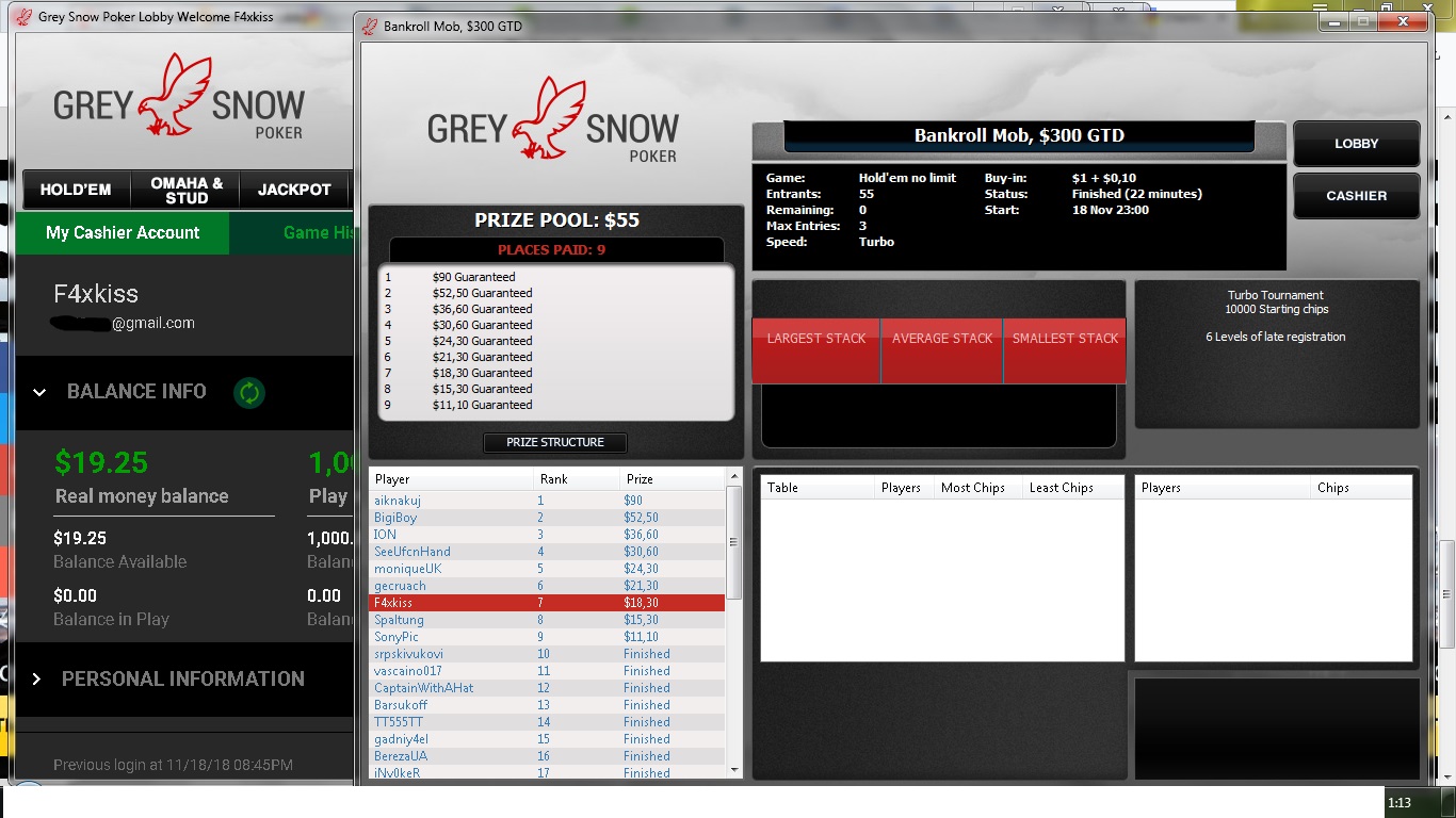 Grey Snow Poker